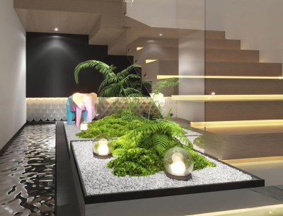 现代植物景观造景3D模型下载